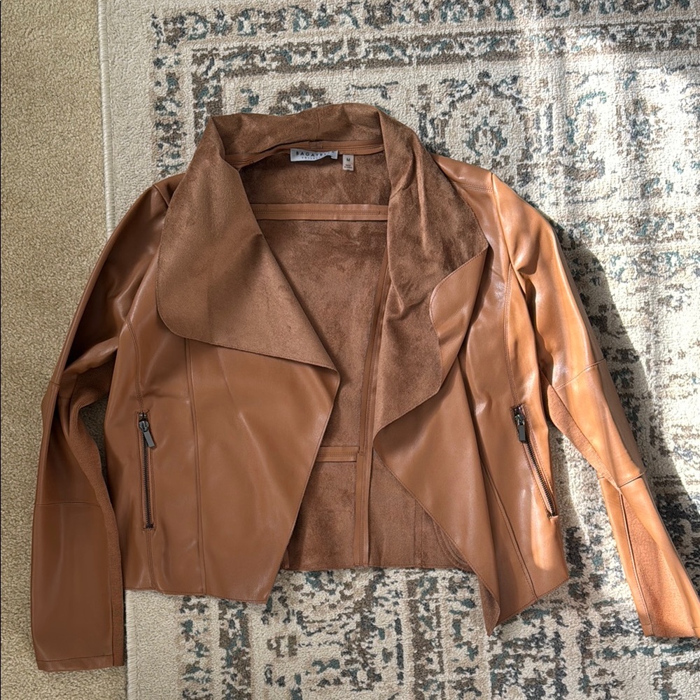Brown Faux Leather Jacket